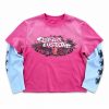 Custom Color-Block Mock Layer Long Sleeve Tee Wholesale