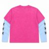Custom Color-Block Mock Layer Long Sleeve Tee Wholesale