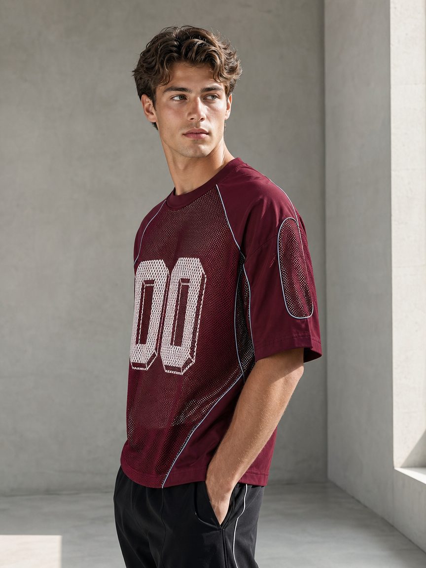 Custom Mesh Panel Sports T-Shirt from the INFULLSAIL streetwear range