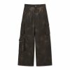 Custom Washed Faux Leather Cargo Pants Wholesale