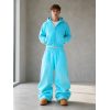 Custom Faux Suede Cropped Tracksuit Set Wholesale