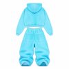 Custom Faux Suede Cropped Tracksuit Set Wholesale