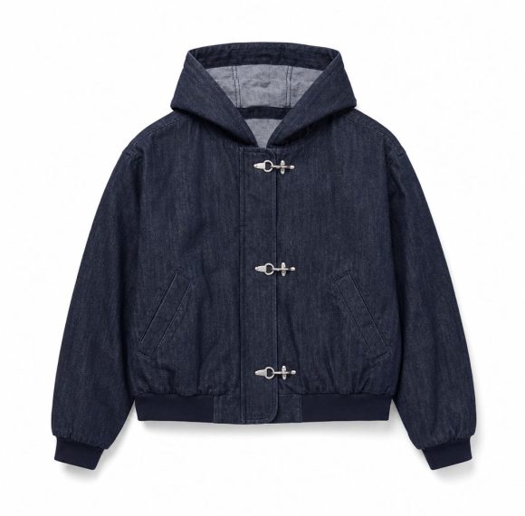 Custom Denim Hooded Coat Wholesale