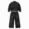 Custom Washed Denim Jacket and Pants Set Wholesale