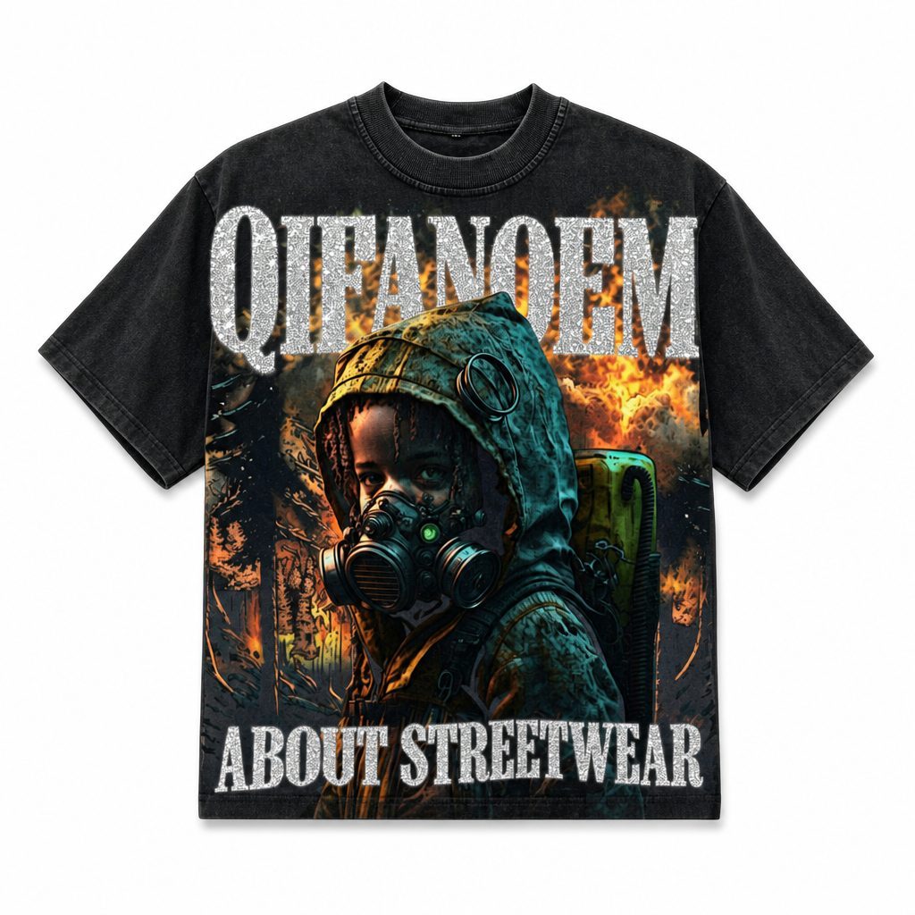 Custom Washed Streetwear Print T-Shirt Wholesale wholesale