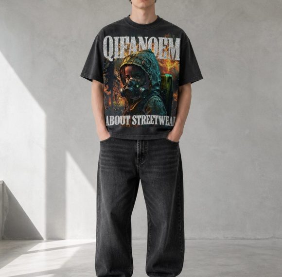 Custom Washed Streetwear Print T-Shirt Wholesale
