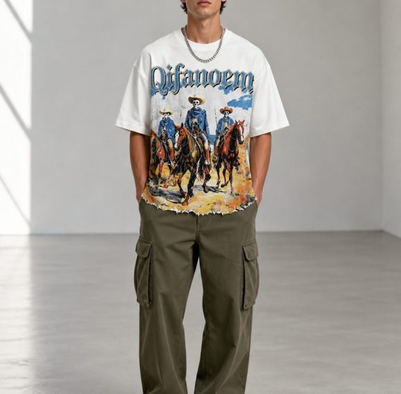 Custom Western Print T-Shirt Wholesale