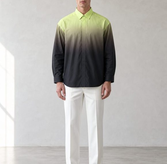 Custom Ombre Gradient Long Sleeve Shirt Wholesale