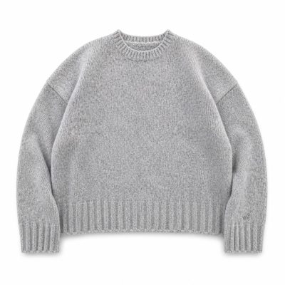 Custom Cropped Crew Neck Knit Sweater Wholesale