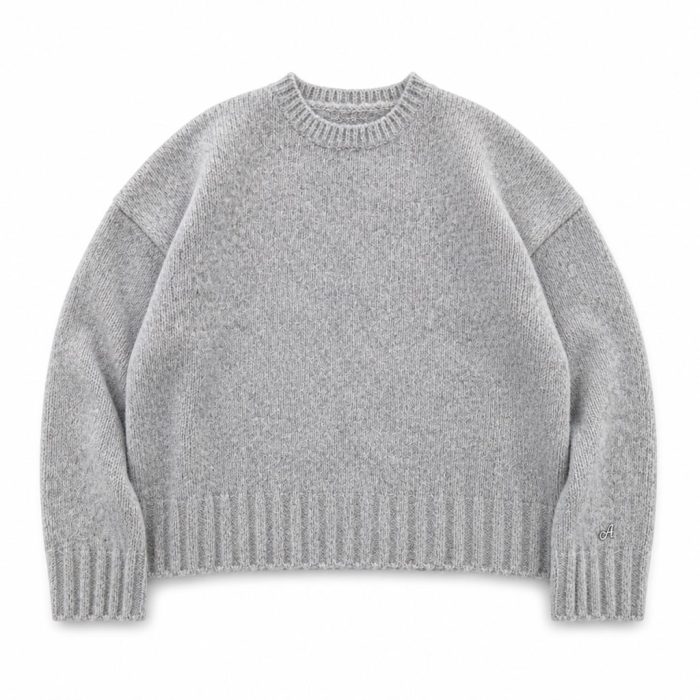 Custom Cropped Crew Neck Knit Sweater Wholesale