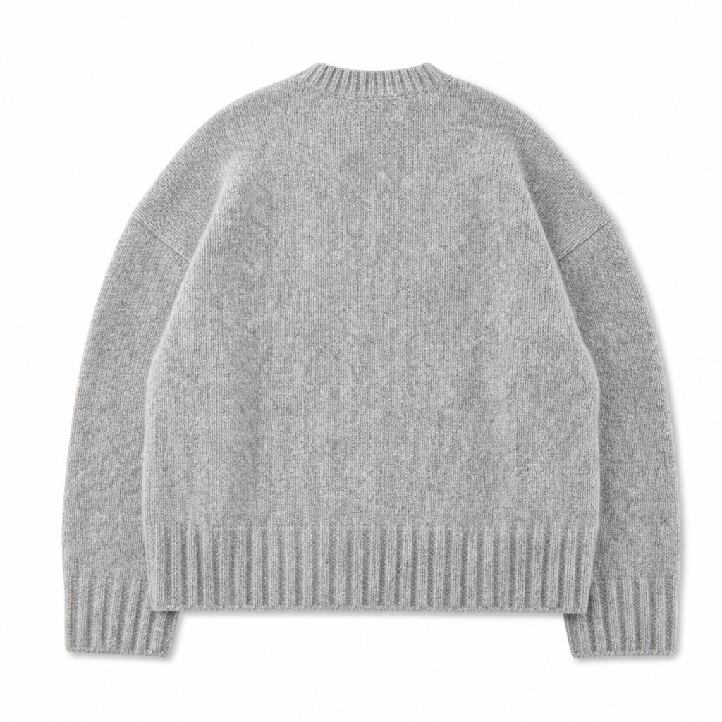 Custom Cropped Crew Neck Knit Sweater Wholesale wholesale
