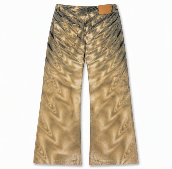 Custom Wave Tie Dye Wide Leg Pants Wholesale