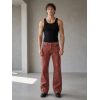 Custom Croc Embossed Flared Pants Wholesale