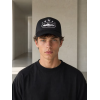 Custom Embroidered Yacht Trucker Cap Black White