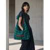 Custom Plaid Floral Hobo Tote Bag Assorted