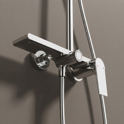 Wholesale Brass Rain Shower System with Waterfall Outlet for Hotel Bathrooms