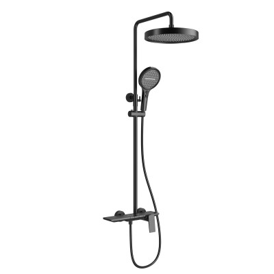 Wholesale Black Exposed Shower Set with Piano Button Control OEM Supplier