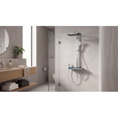 Wholesale Chrome Thermostatic Exposed Shower Set with LED Lighting OEM Factory