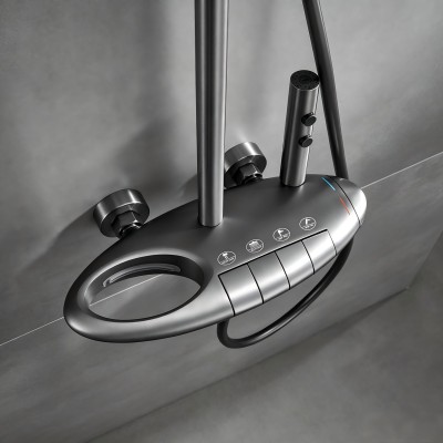 Wholesale Grey Exposed Shower Set with Handheld Spray OEM Supplier