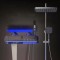 Grey Thermostatic Exposed Shower System Supplier for Hotel Projects with LED Display