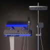 Grey Thermostatic Exposed Shower System Supplier for Hotel Projects with LED Display