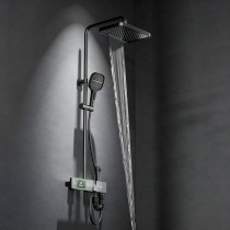 Intelligent Thermostatic Temperature Control | Grey | Exposed Shower System | Supplier for Bathroom Projects