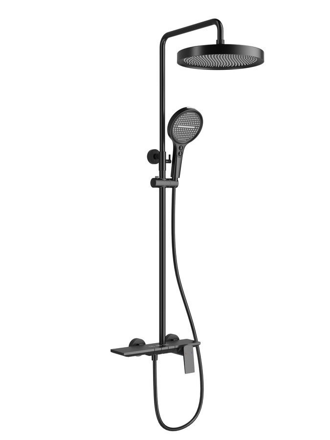Minimalist Black Design With Piano Button Control