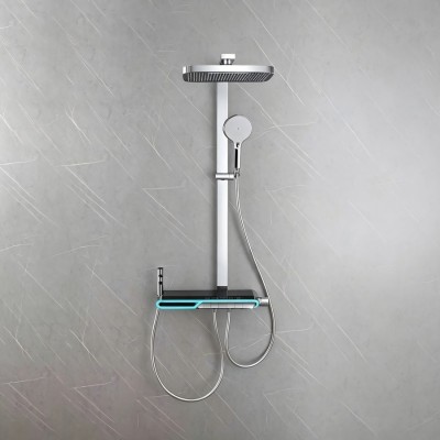 Premium Square Design | Chrome | Exposed Shower System | Supplier for Bathroom Projects