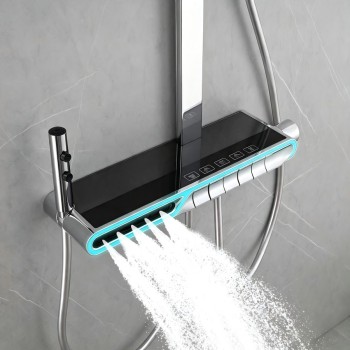 Premium Square Design | Chrome | Exposed Shower System | Supplier for Bathroom Projects