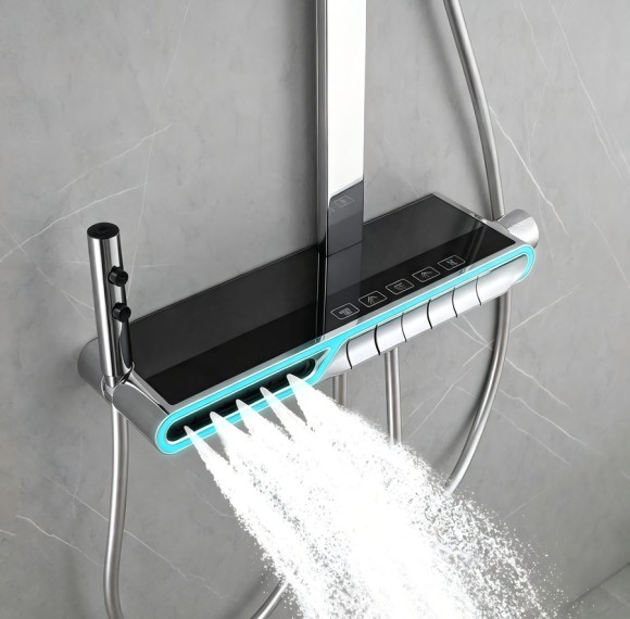 Premium Square Design | Chrome | Exposed Shower System | Supplier for Bathroom Projects