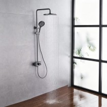 Camera-Inspired Compact Valve Design | Grey | Exposed Shower System | Supplier for Bathroom Projects