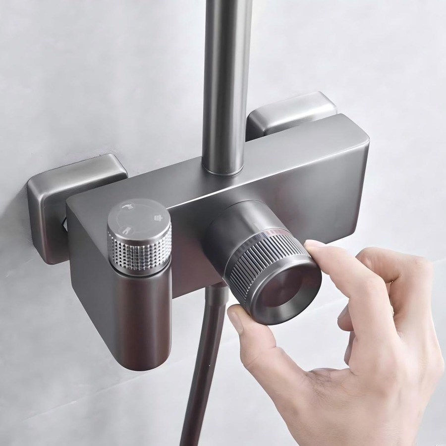 Three-Function Shower System With Bottom Spout
