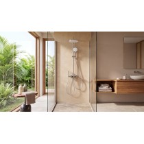Classic Cylindrical Design | Chrome | Exposed Shower System | Supplier for Bathroom Projects