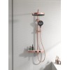 Premium Rose Gold PVD Finish Creates Designer Bathroom Style | Shiny Rose Gold | Exposed Shower System | Supplier for Bathroom Projects
