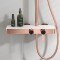 Premium Rose Gold PVD Finish Creates Designer Bathroom Style | Shiny Rose Gold | Exposed Shower System | Supplier for Bathroom Projects