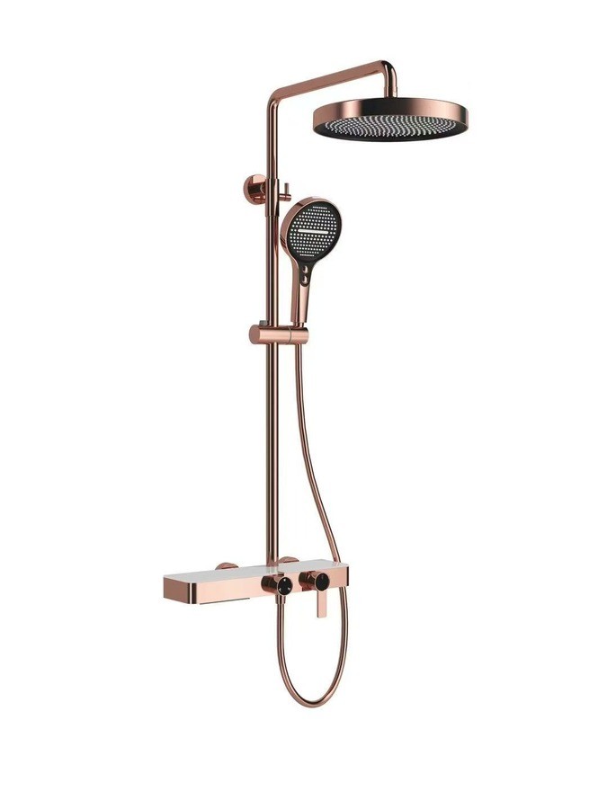 Premium Rose Gold PVD Finish Creates Designer Bathroom Style
