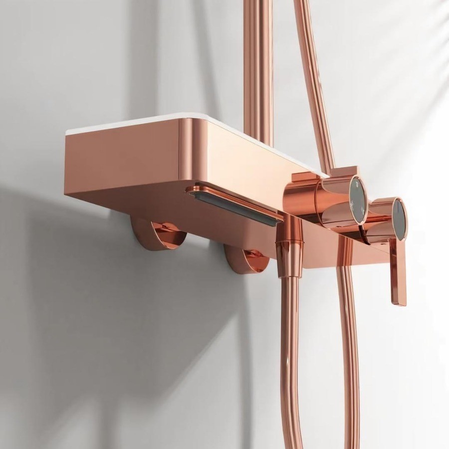Premium Rose Gold PVD Finish Creates Designer Bathroom Style