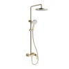Piano Button Control Creates Premium Shower Experience | Brushed Gold | Exposed Shower System | Supplier for Bathroom Projects