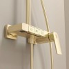Piano Button Control Creates Premium Shower Experience | Brushed Gold | Exposed Shower System | Supplier for Bathroom Projects