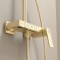 Piano Button Control Creates Premium Shower Experience | Brushed Gold | Exposed Shower System | Supplier for Bathroom Projects