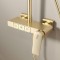 Piano Button Control Creates Premium Shower Experience | Brushed Gold | Exposed Shower System | Supplier for Bathroom Projects