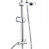 Chrome Exposed Shower System with Soap Shelf | Wholesale Supplier for Bathroom Projects