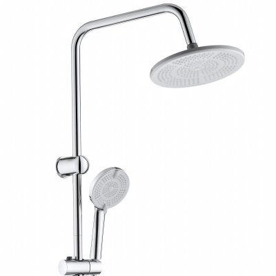 Chrome Exposed Shower System with Soap Shelf | Wholesale Supplier for Bathroom Projects