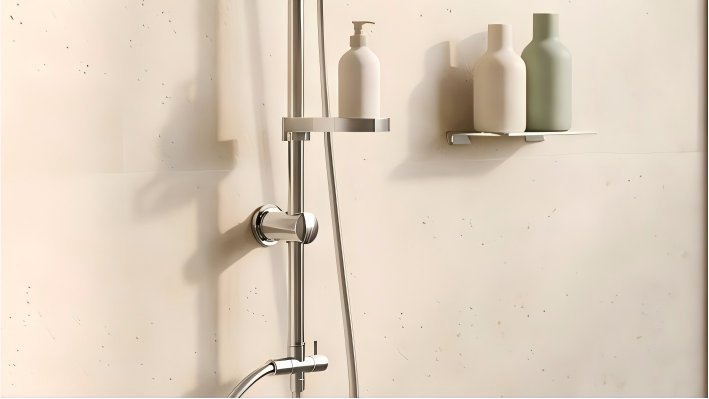 Adjustable Shower Holder with Brass 2-Way Diverter