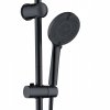 Matte Black Exposed Shower System Supplier with Rainfall and Handheld Spray