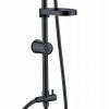 Matte Black Exposed Shower System Supplier with Rainfall and Handheld Spray