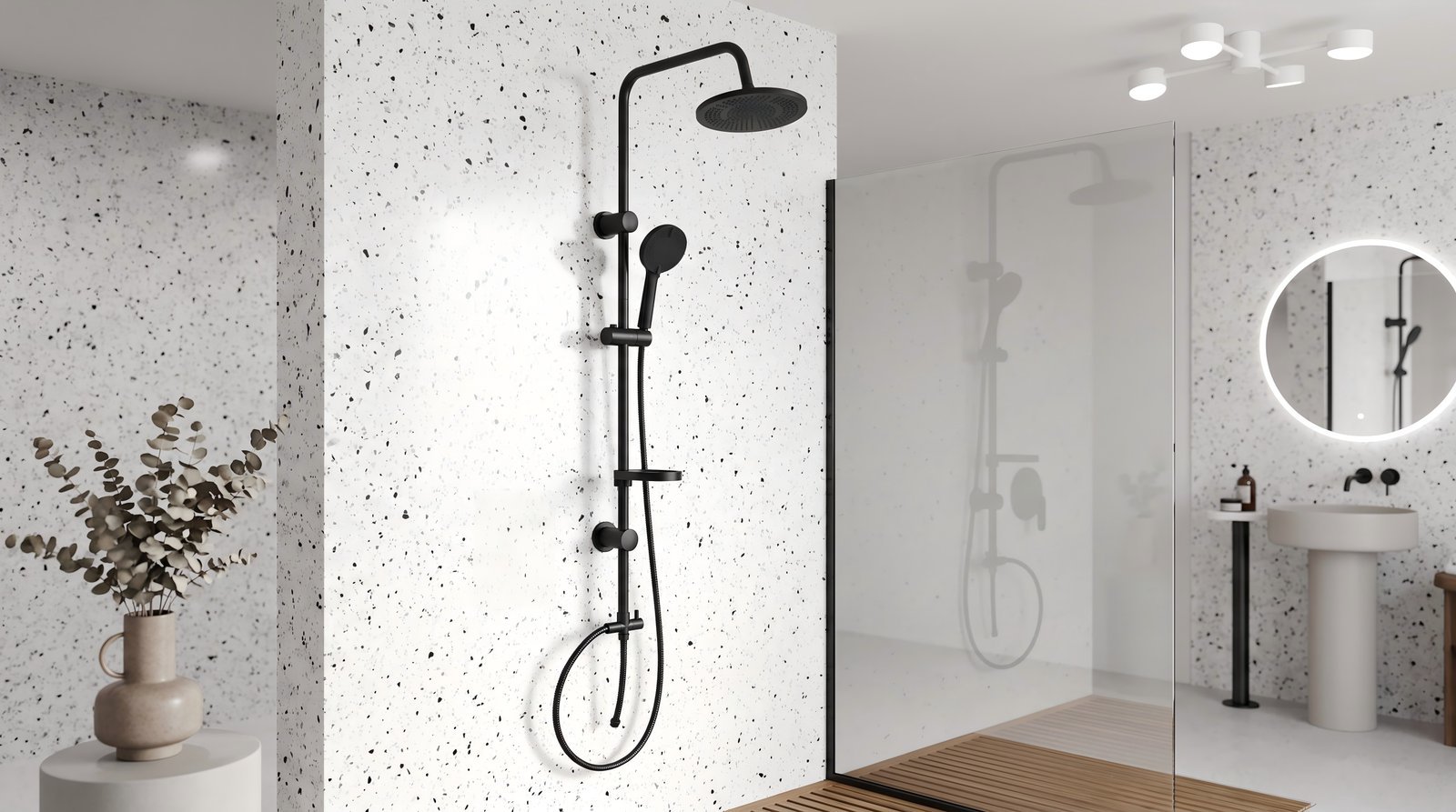 Oversized Round Rain Shower Head with Anti-Clog Nozzles