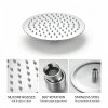 Brushed Nickel Exposed Shower System Manufacturer with Square Rain Shower and Spout