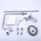 Brushed Nickel Exposed Shower System Manufacturer with Square Rain Shower and Spout