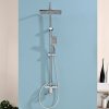 Chrome Exposed Shower System with Bottom Spout | Home and Hotel Projects Supplier